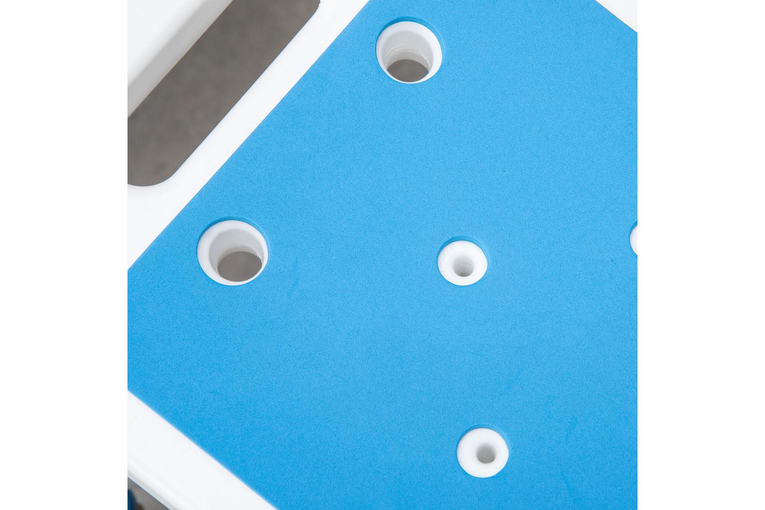 Homcom 713-115BU Adjustable Padded Shower Stool | Blue-9
