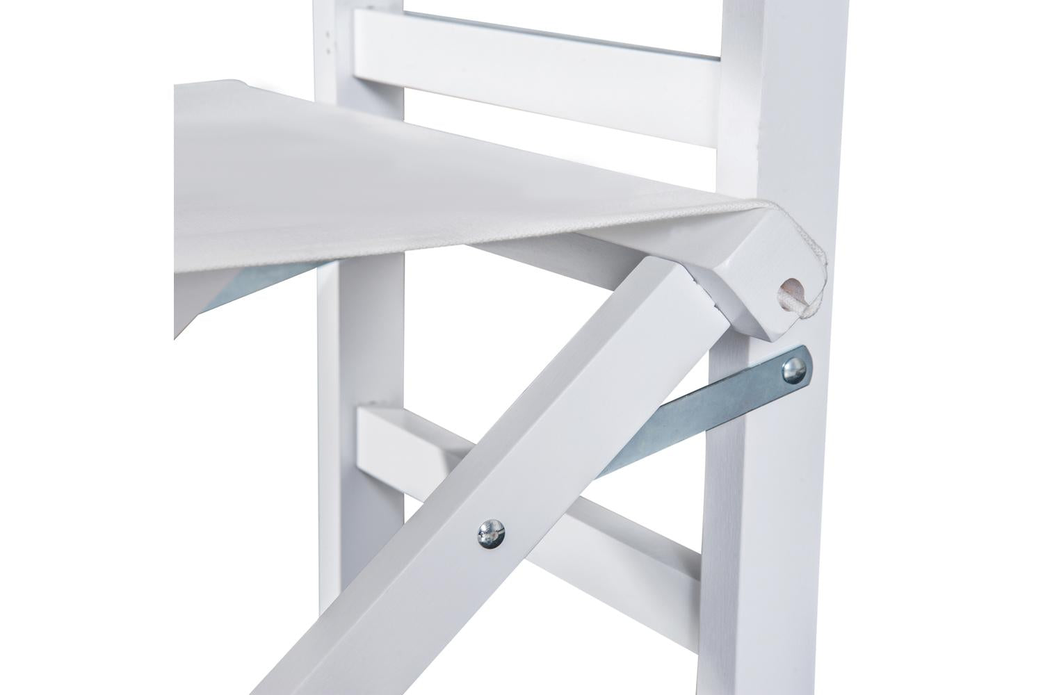 Homcom 833-458WT Wooden Director's Folding Chair | White-8