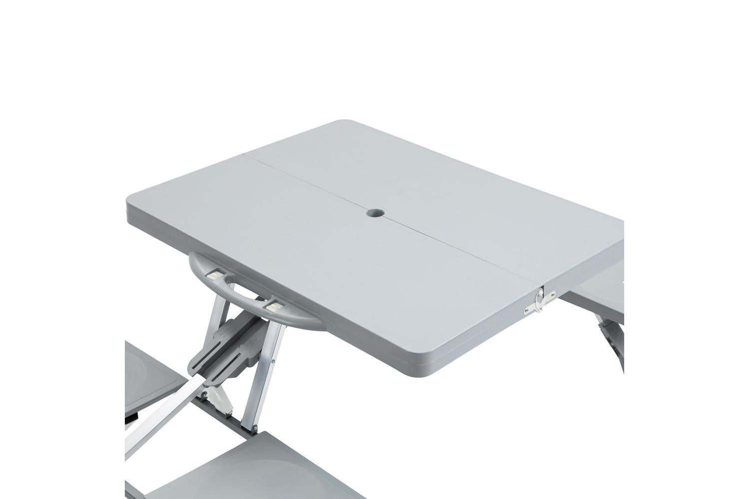 Homcom 84B-363 Outsunny Aluminium Portable Picnic Table Set | Silver-8