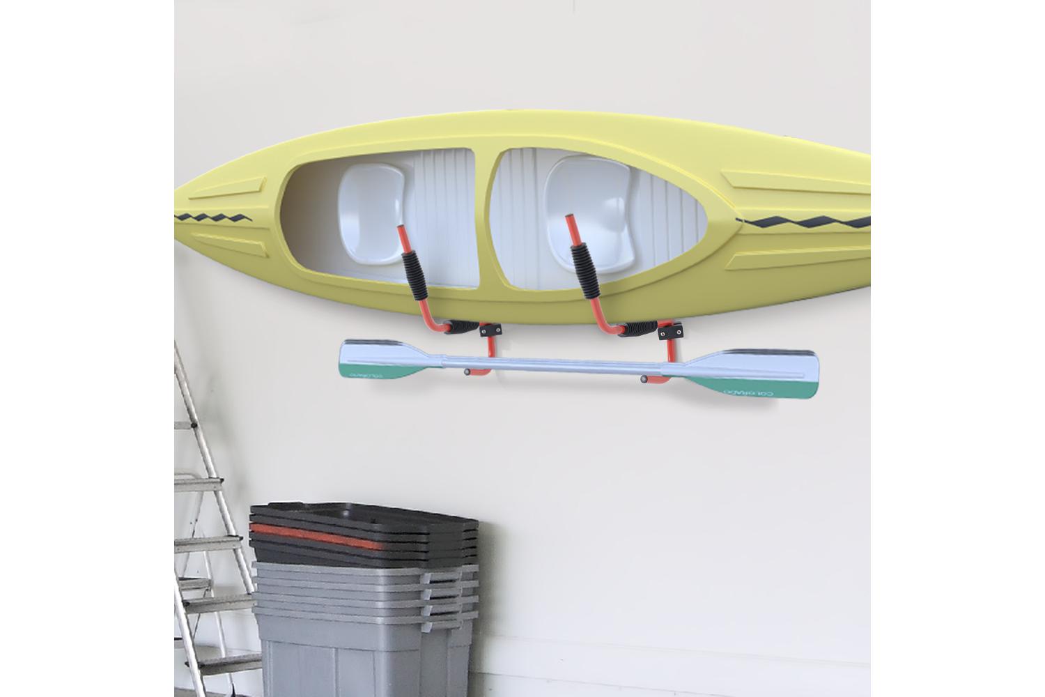 Homcom A32-003 Canoe/Kayak Aluminum Wall Mount Hangers | Red