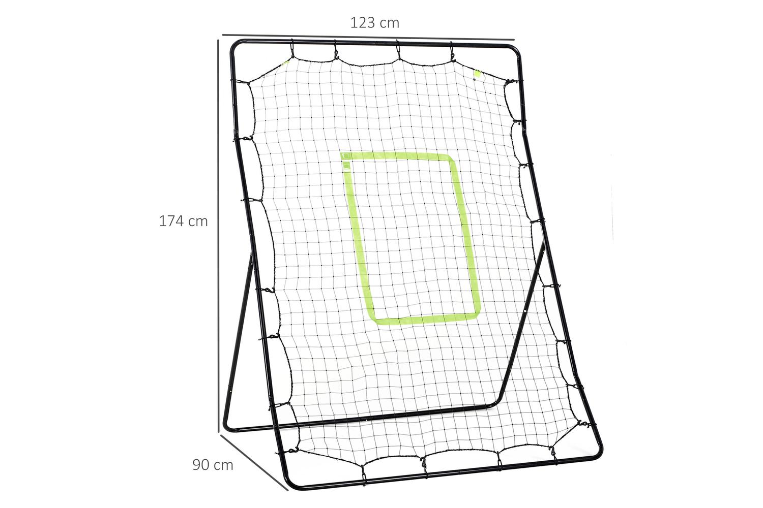 Homcom A60-001 - Rebounder Net W/PE Mesh Metal Tube | Black-2