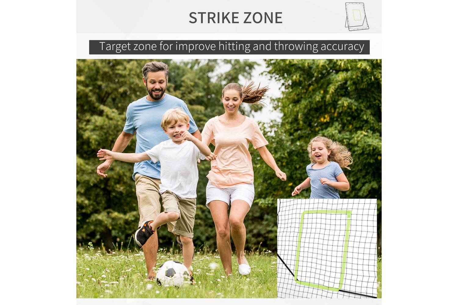 Homcom A60-001 - Rebounder Net W/PE Mesh Metal Tube | Black-3