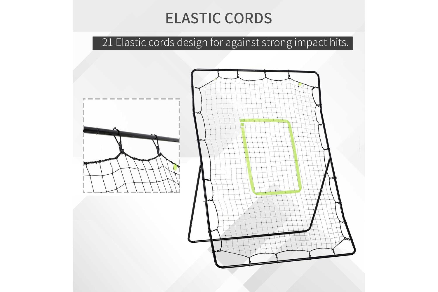 Homcom A60-001 - Rebounder Net W/PE Mesh Metal Tube | Black-5