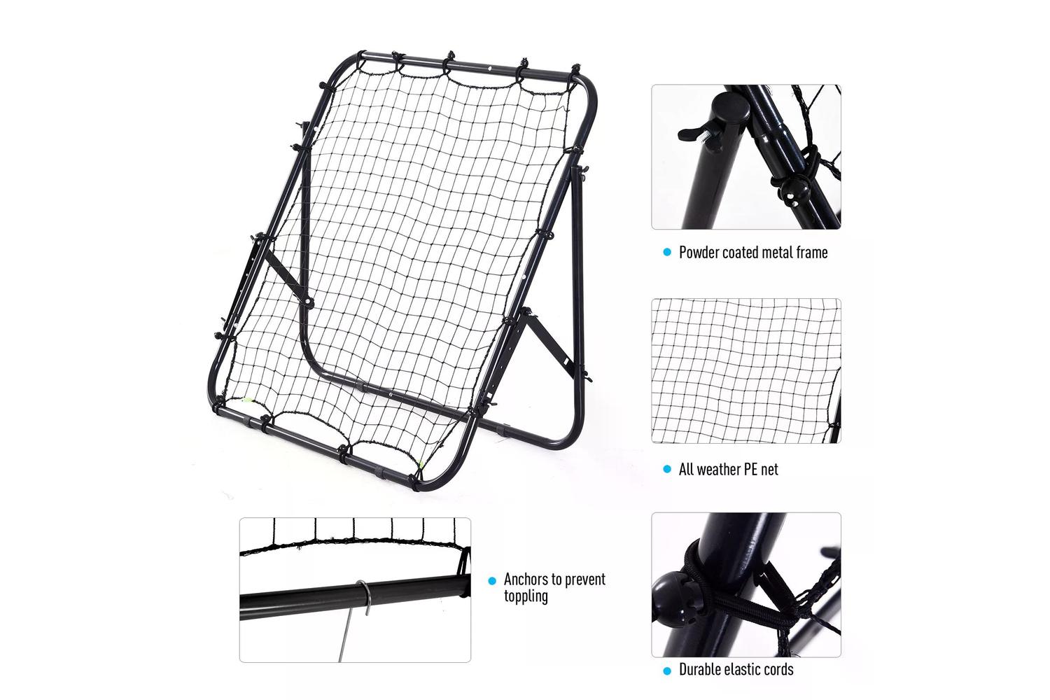 Homcom A62-011 Adults Football Rebounder Net | Black-4