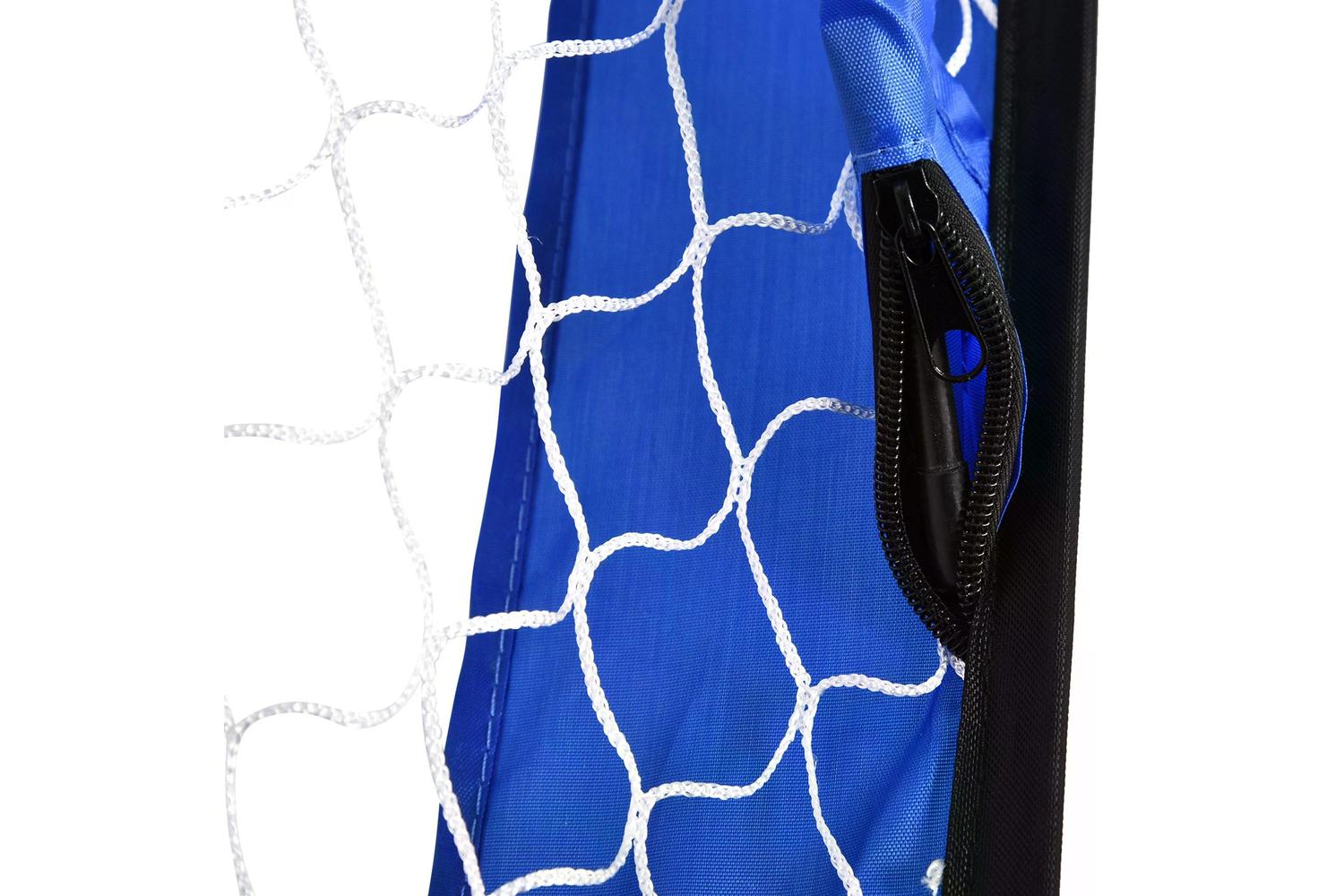 Homcom A62-014 2 in 1 Pop Up Kids Soccer Nets | Blue-9