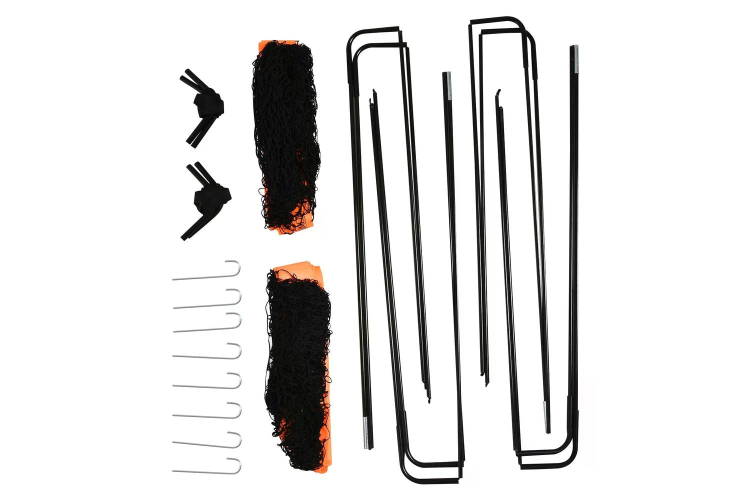 Homcom A62-015OG Tetoron Mesh Outdoor Folding Football Goal | Orange | 2 Pieces-7