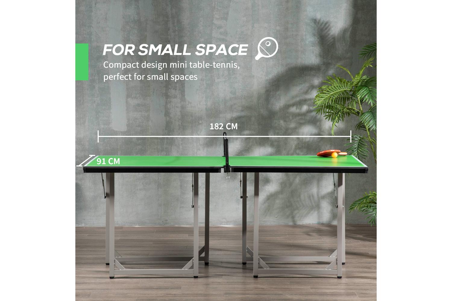 Homcom A90-130GN Indoor Ping Pong Table | Green-4