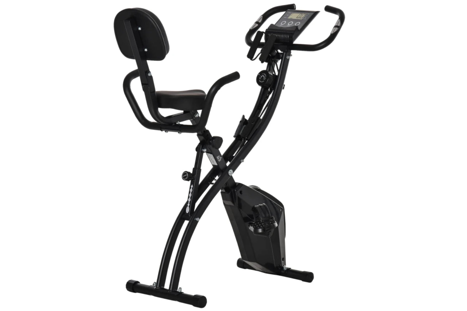 Homcom A90-196 2-in-1 Exercise Bike with Arm Resistance Bands | Black