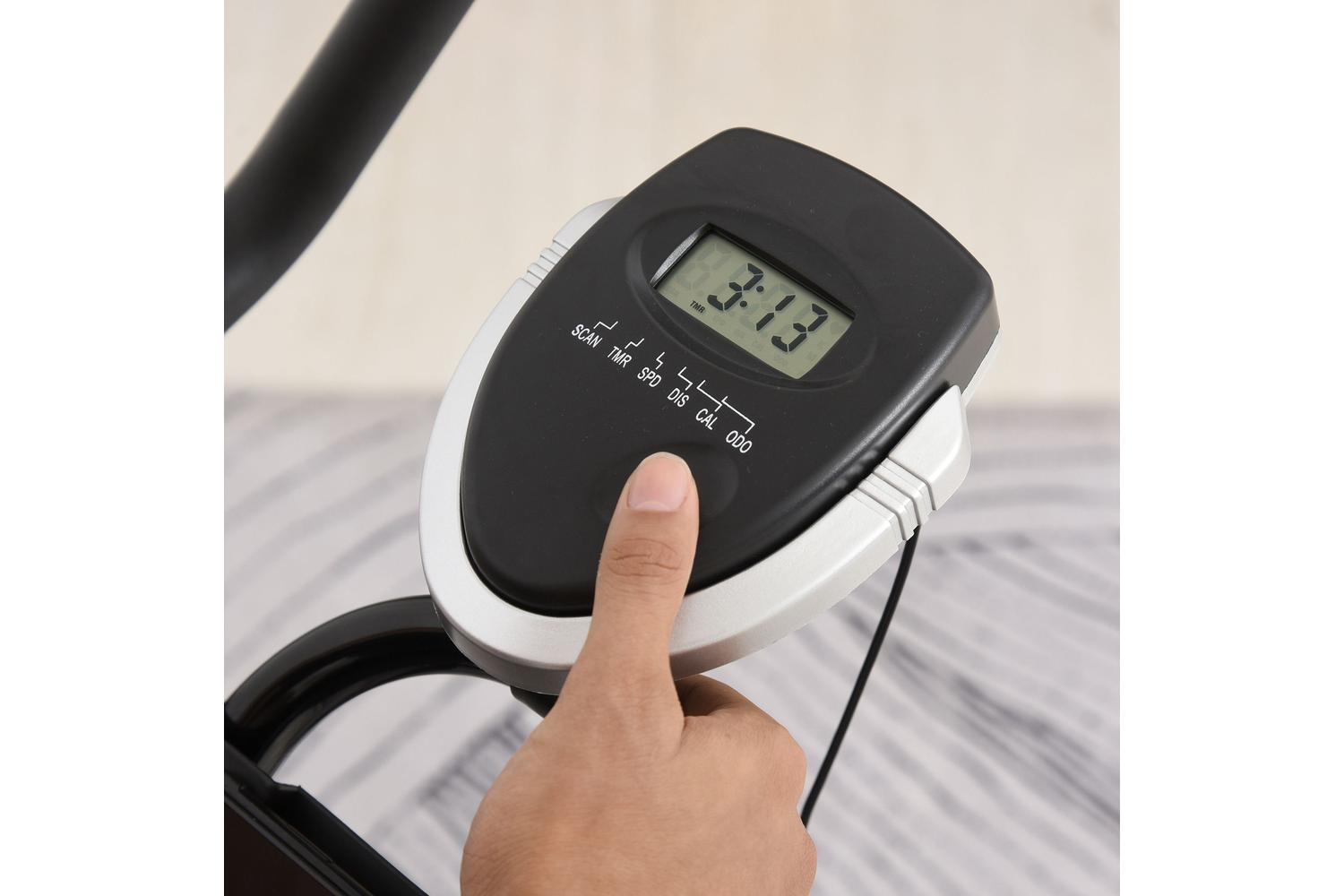 Homcom A90-200 5-Level Exercise Bike with LCD Monitor | Black-9