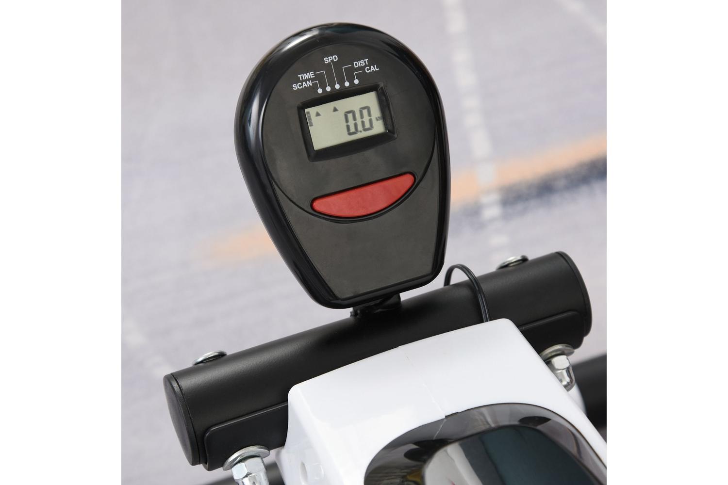 Homcom A90-215 Under Desk Bike Magnetic Elliptical Machine | White-7