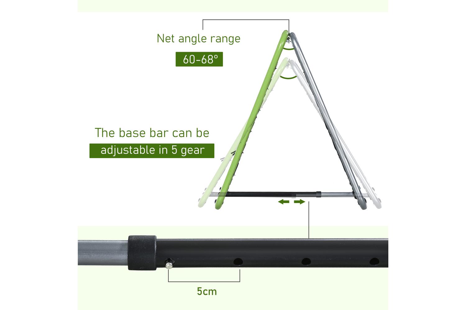 Homcom A90-221 Adjustable Angle Goal Training Football Rebounder Net-3