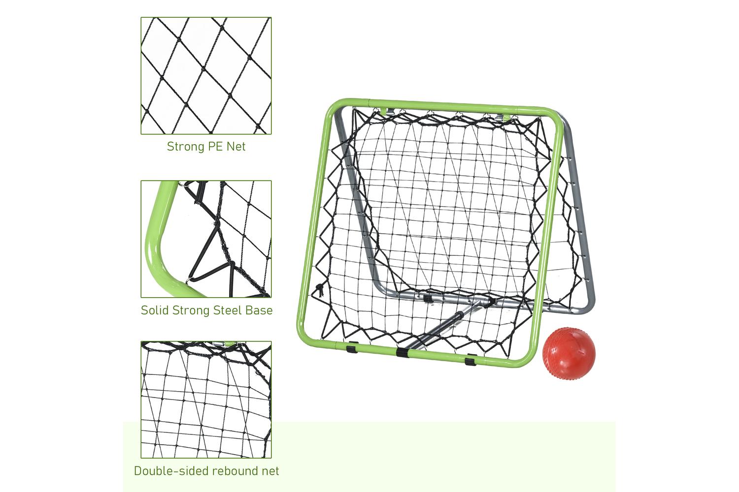 Homcom A90-221 Adjustable Angle Goal Training Football Rebounder Net-5