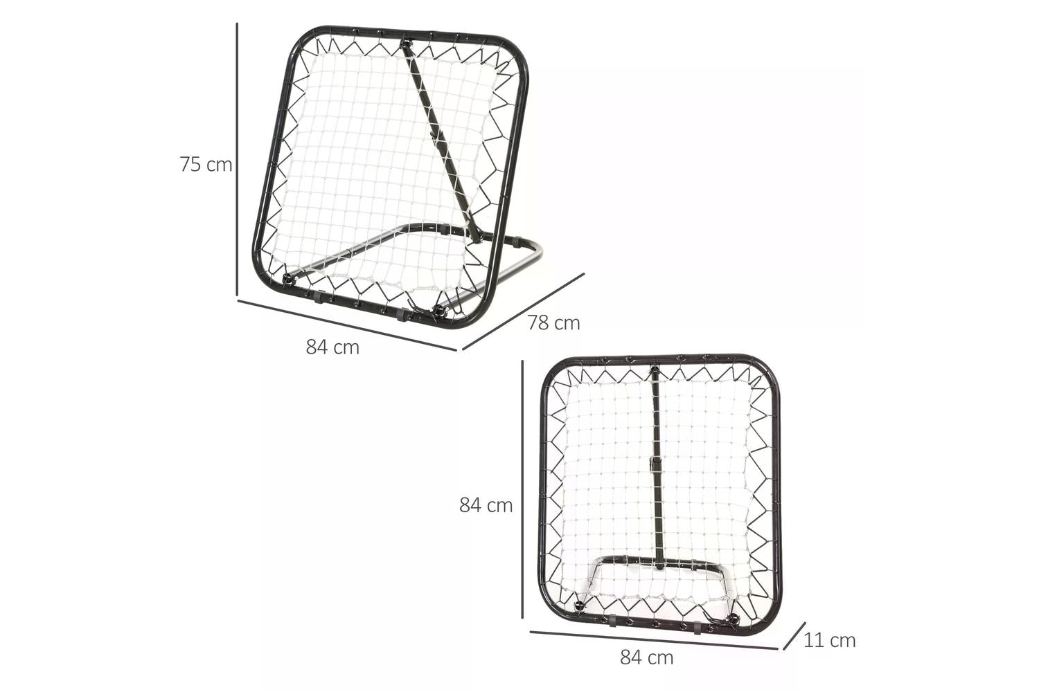 Homcom A90-223WT Angle Adjustable Rebounder Net Goal Training Set-2