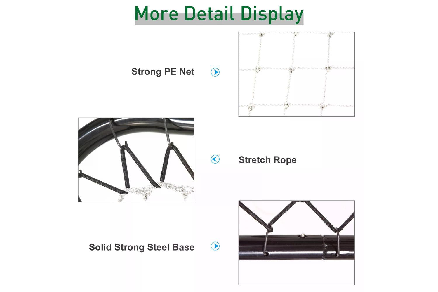 Homcom A90-223WT Angle Adjustable Rebounder Net Goal Training Set-6