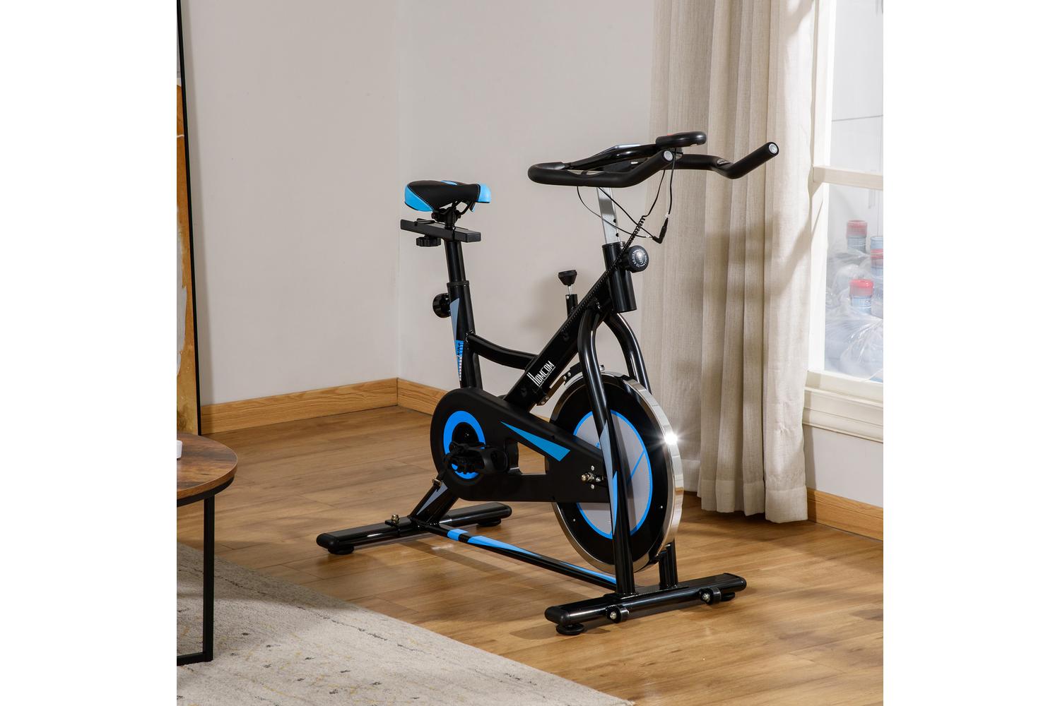 Homcom A90-259 Stationary Exercise Bike | Black/Blue
