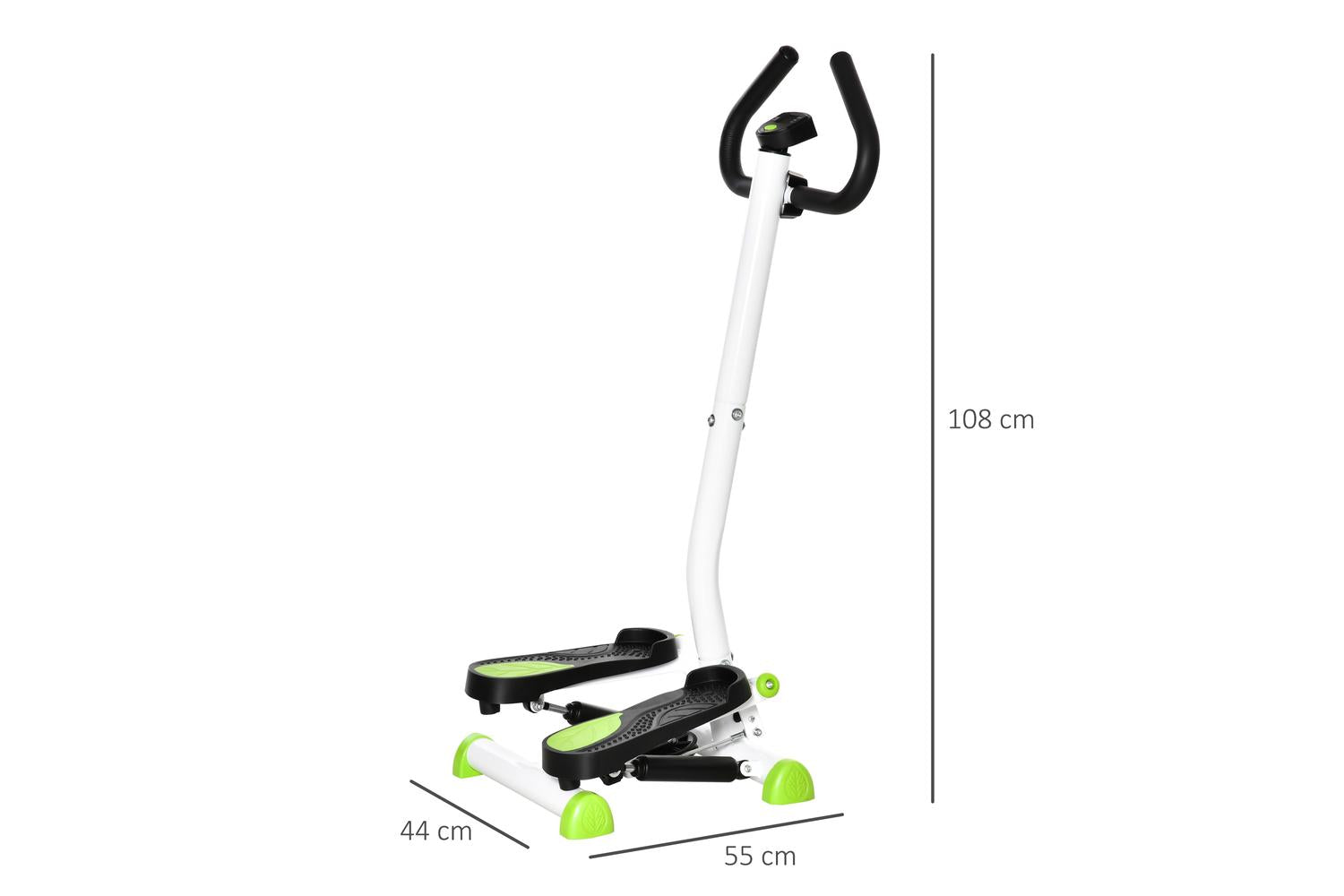 Homcom A90-263WT Adjustable Stepper Aerobic Ab Exercise Machine | Multi-Coloured-2