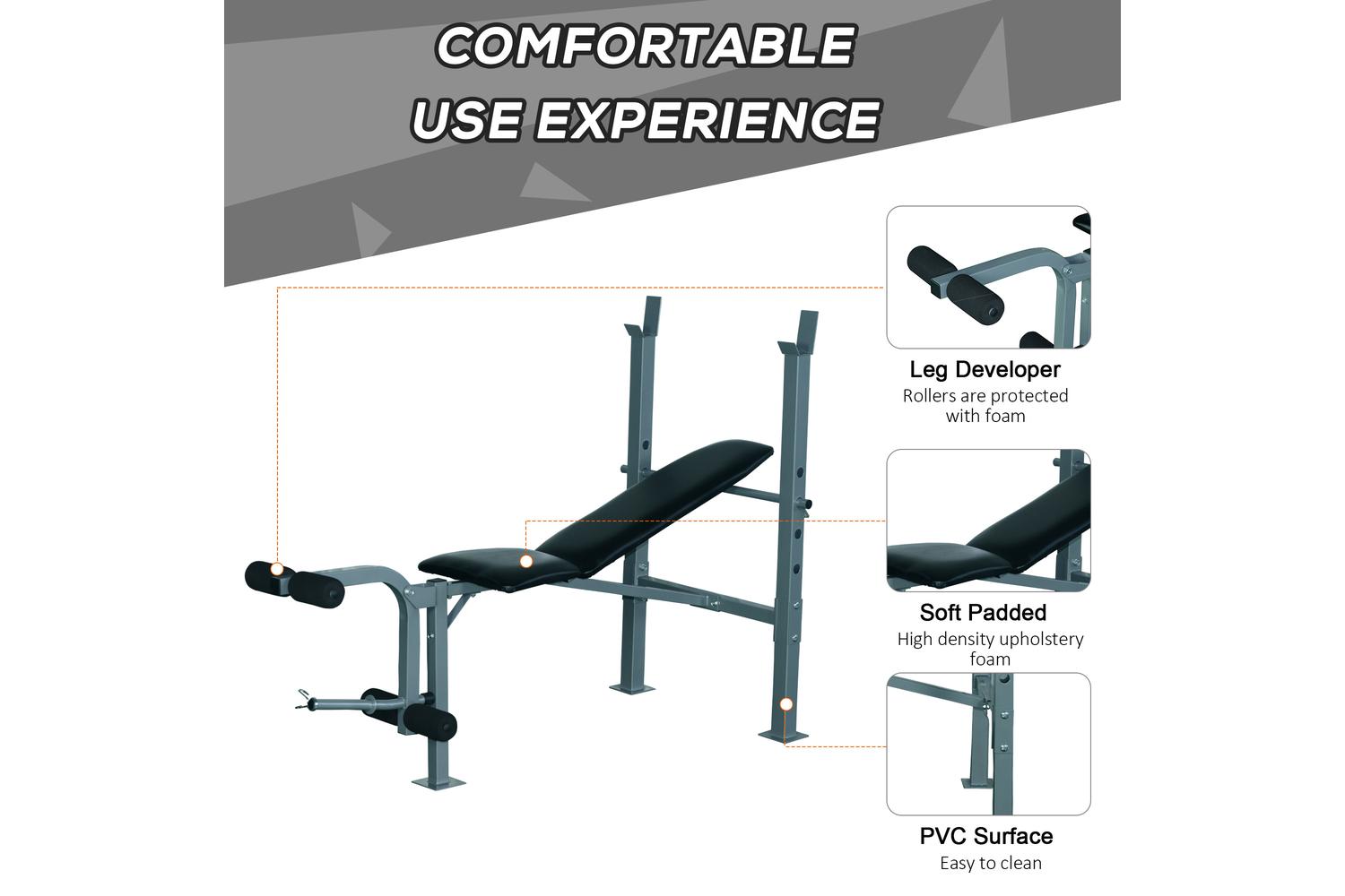 Homcom A91-032 - Weight Bench, Home Gym Equipment-5