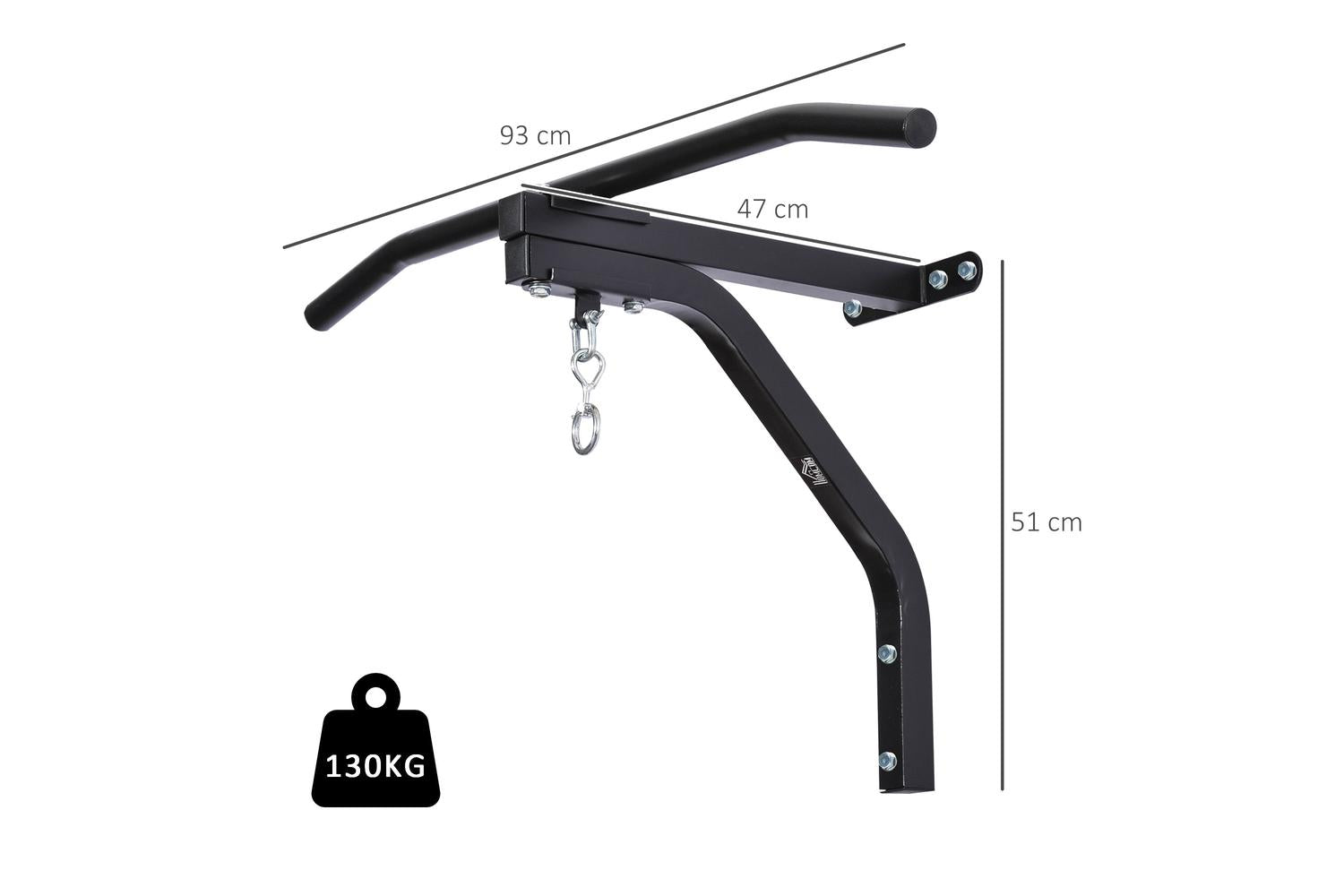 Homcom A91-051V01BK Workout Pull Up Bar | Black-2