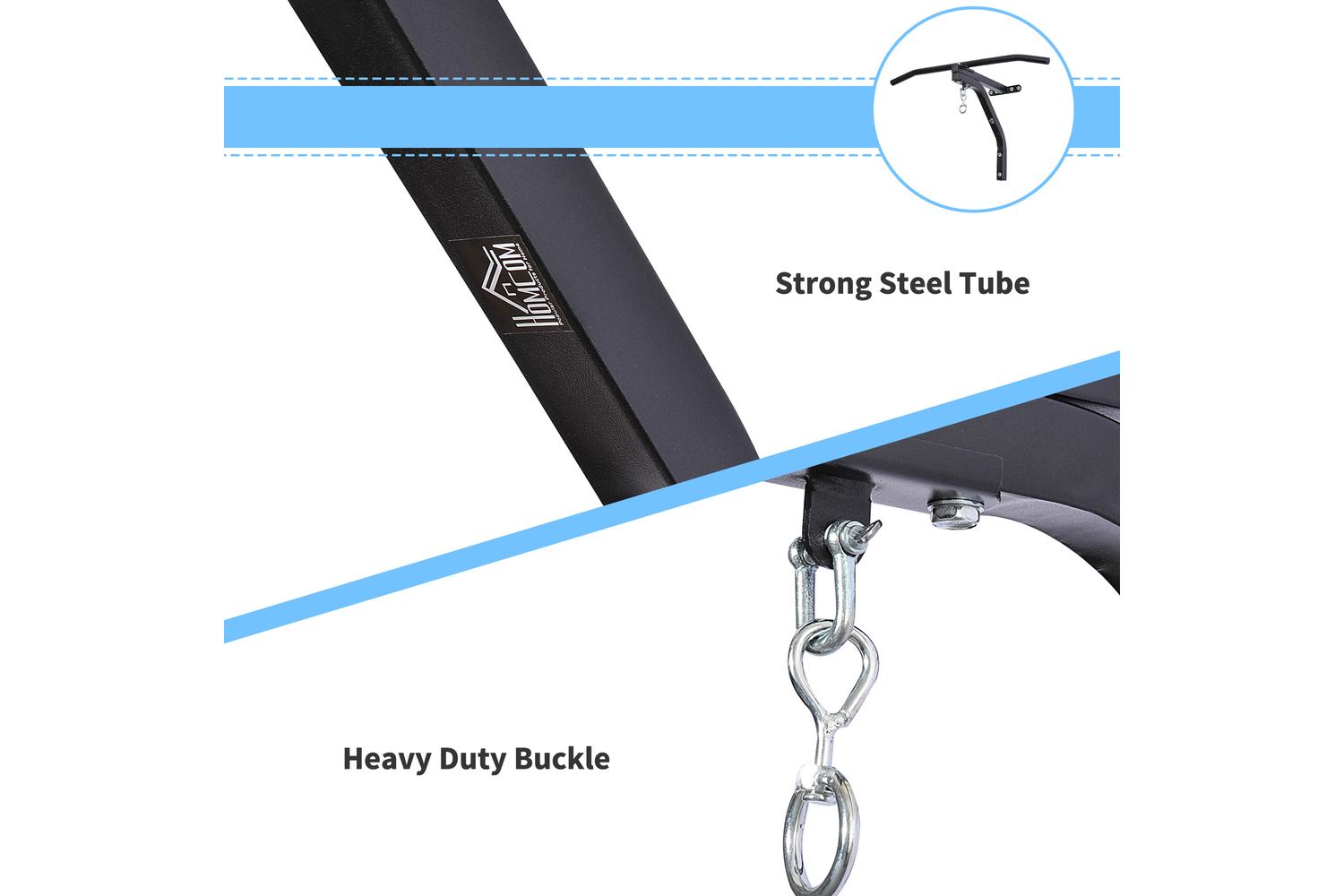 Homcom A91-051V01BK Workout Pull Up Bar | Black-3