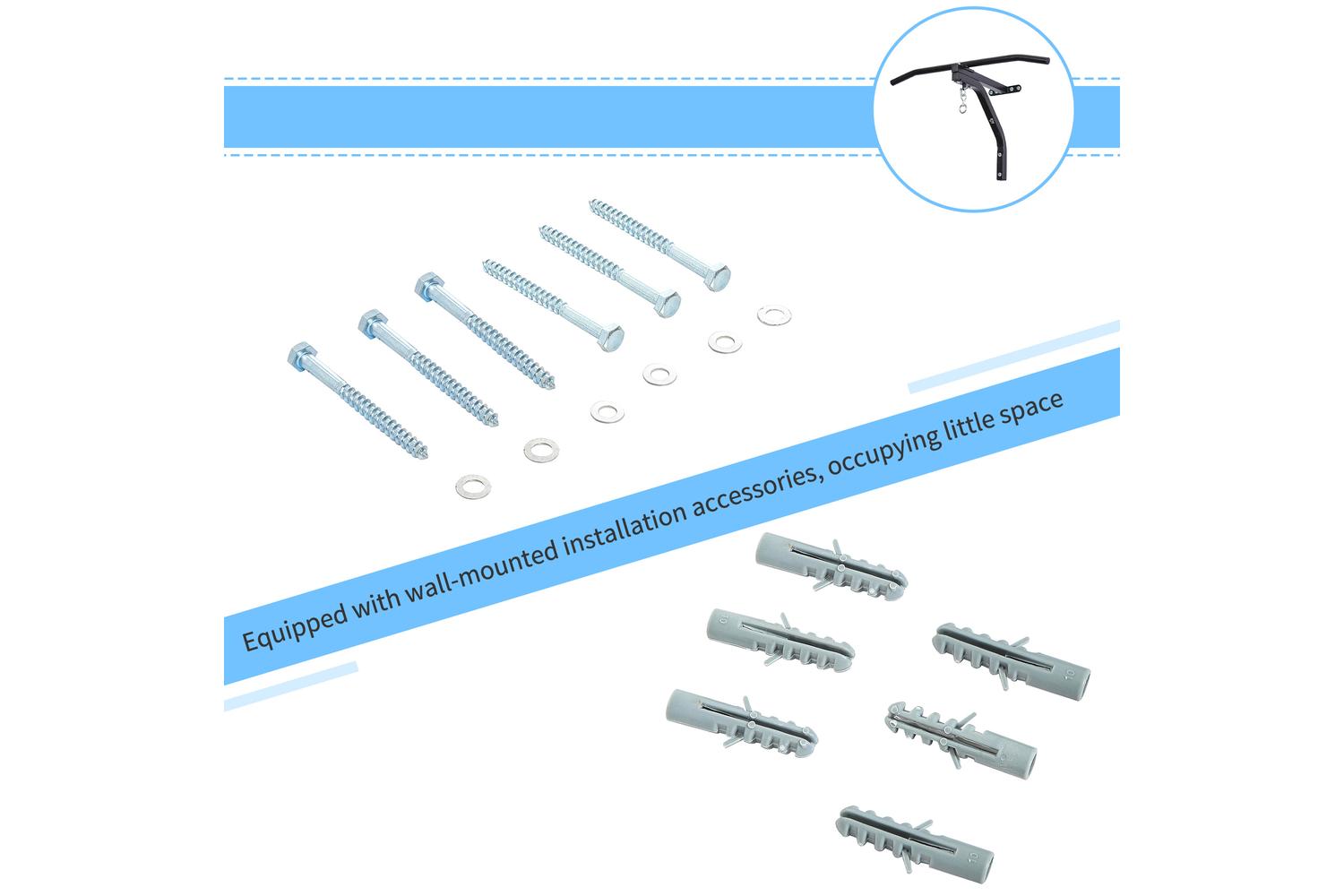 Homcom A91-051V01BK Workout Pull Up Bar | Black-5