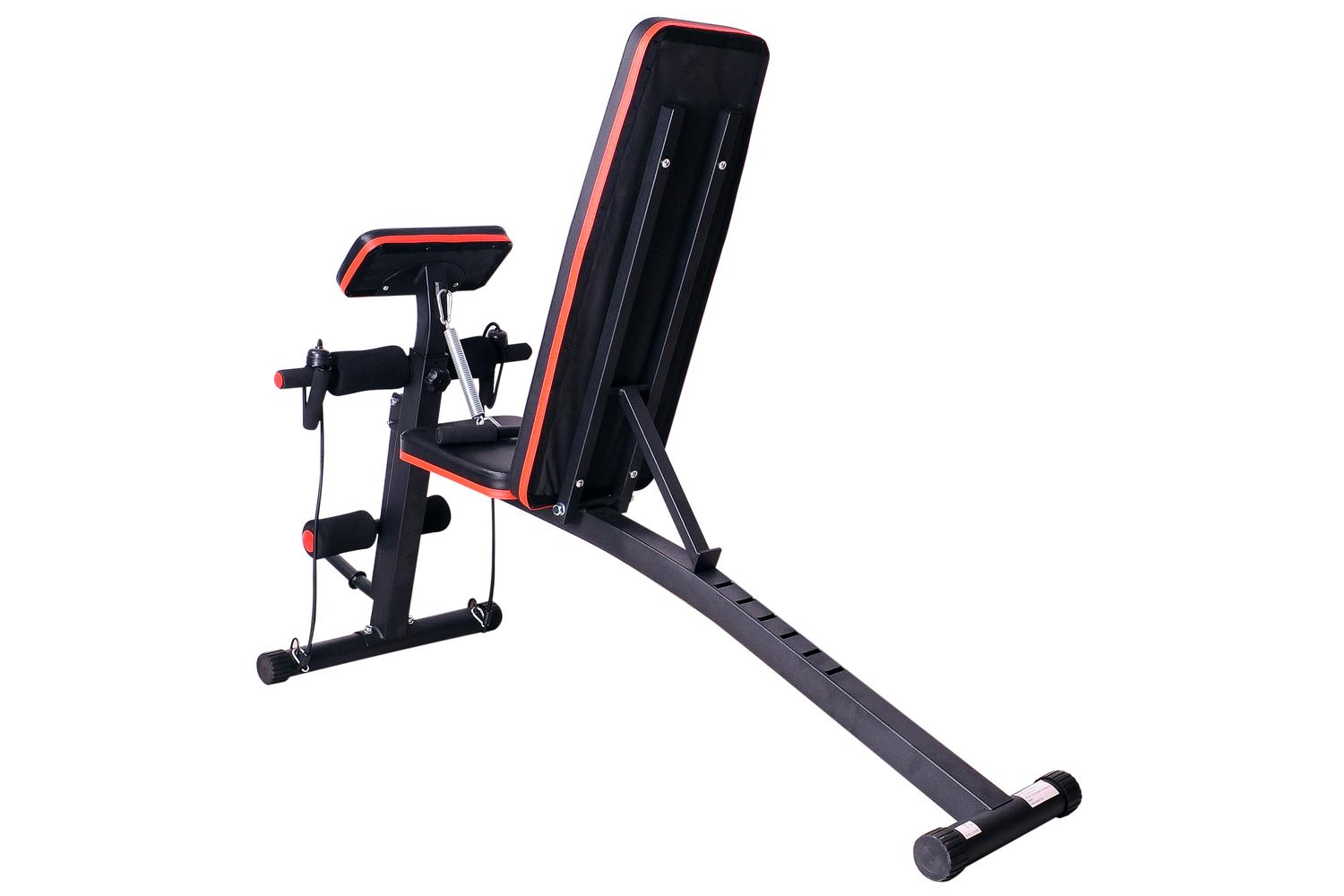 Homcom A91-062 Foldable Exercise Bench | Black/Red-8