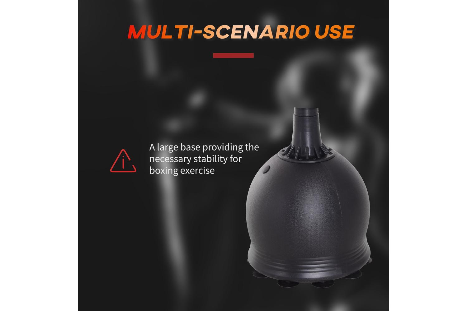 Homcom A91-063 Punching Bag Standing with Refilled Base of Water | Black-3