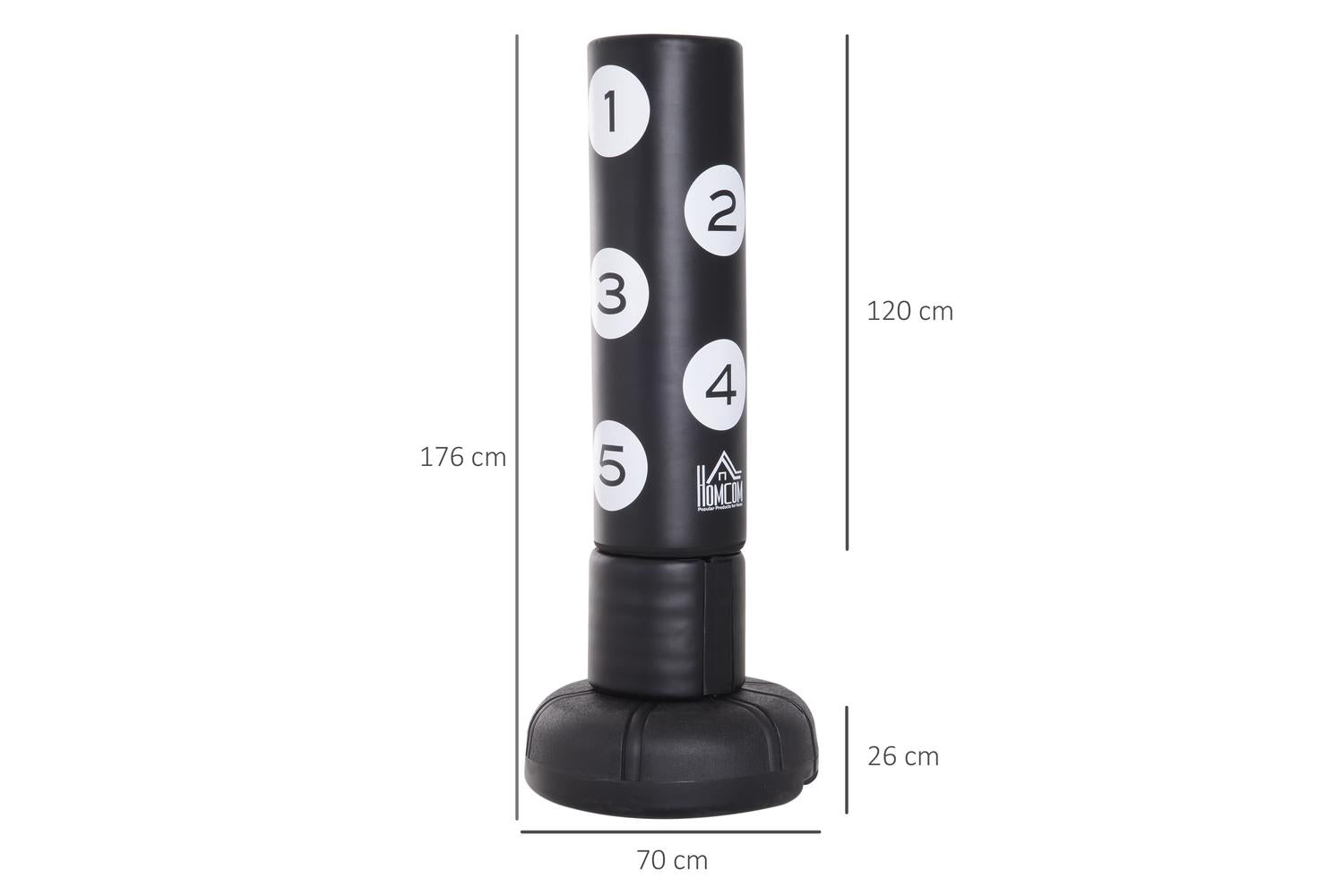 Homcom A91-064 Punching Bag Stand | Black-2