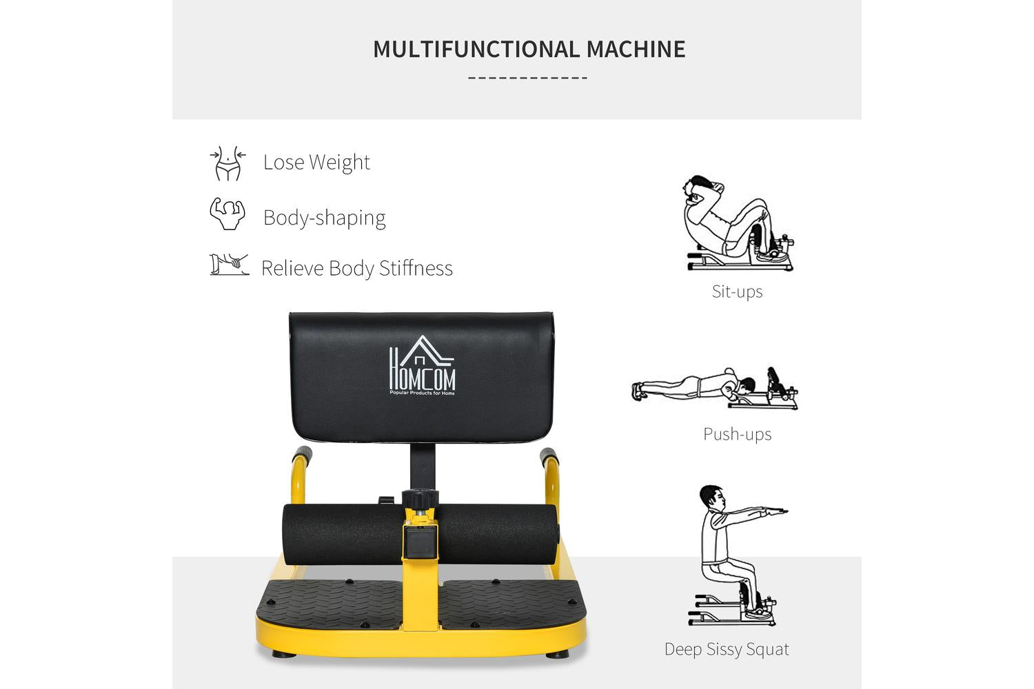 Homcom A91-069yl - Squat Machine, Adjustable-5