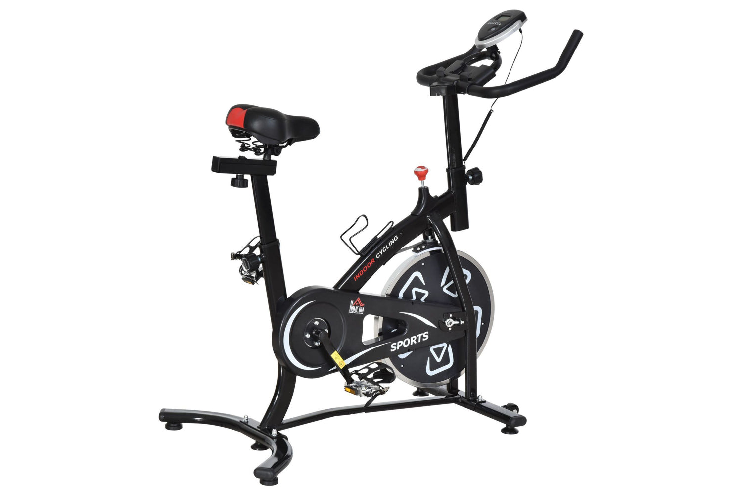 Homcom A91-094BK Exercise Bike w/ LCD Monitor | Black