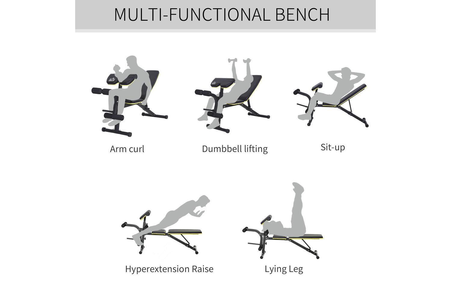 Homcom A91-115 Dumbbell Bench | Black-3