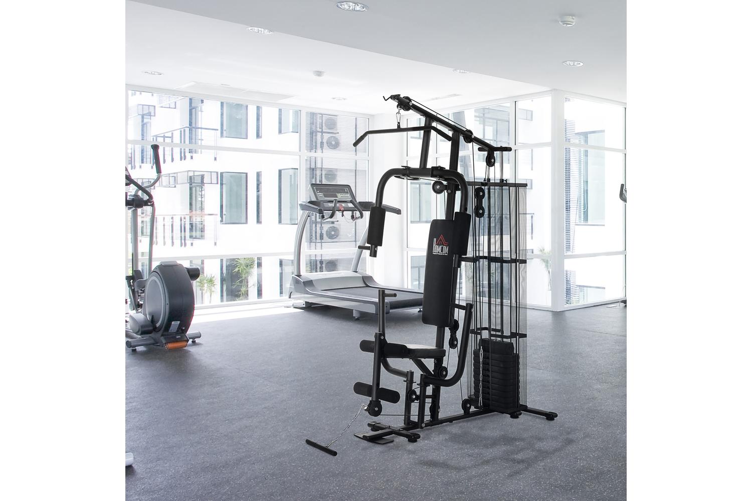 Homcom A91-134bk - Multi-exercise Gym Station, Home Workout