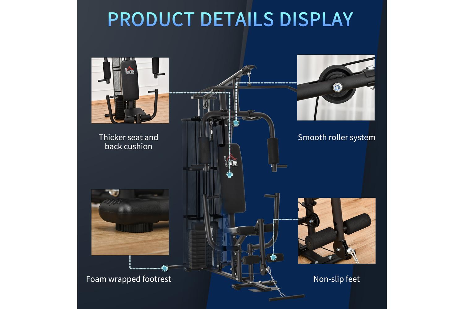 Homcom A91-134bk - Multi-exercise Gym Station, Home Workout-3
