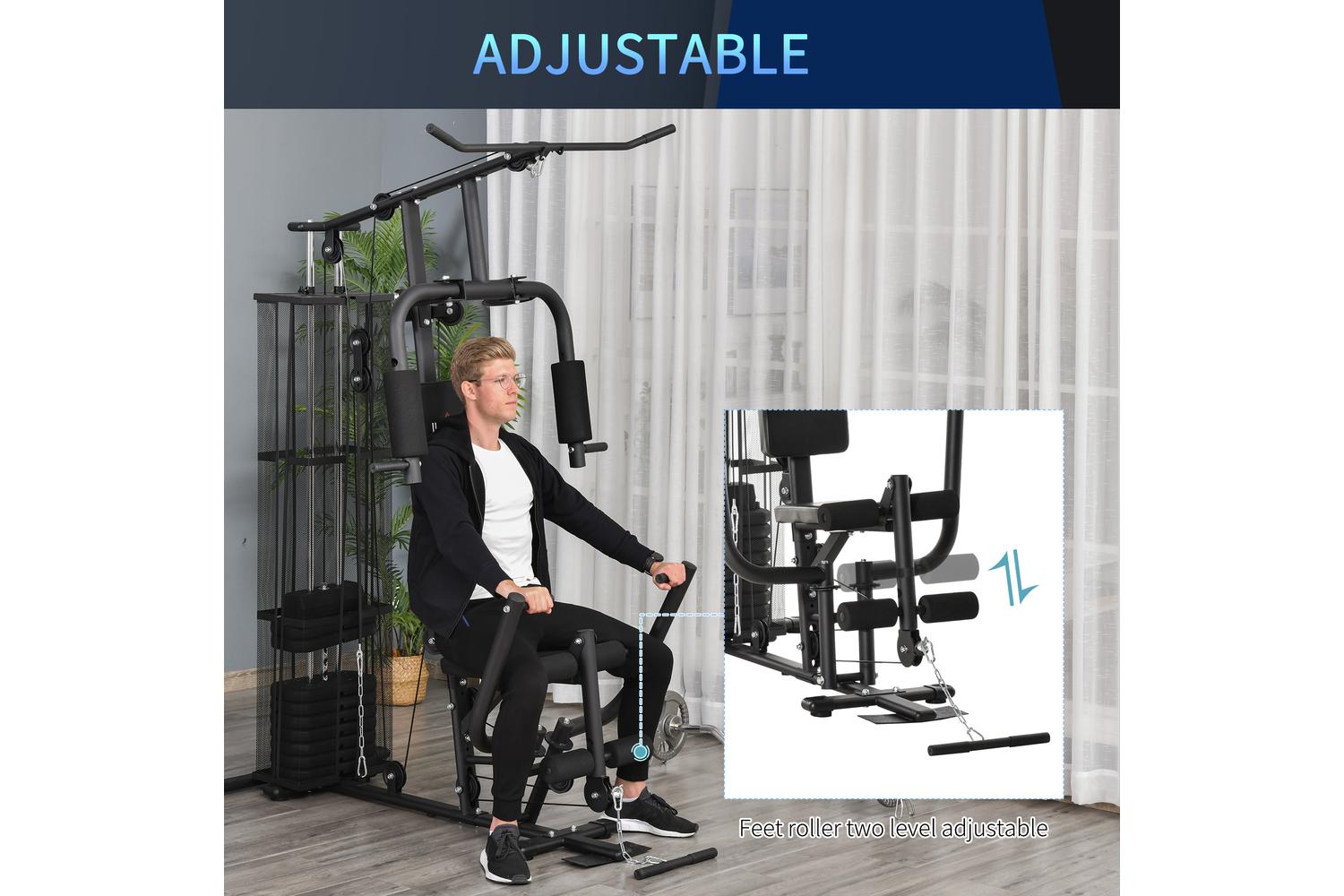 Homcom A91-134bk - Multi-exercise Gym Station, Home Workout-6