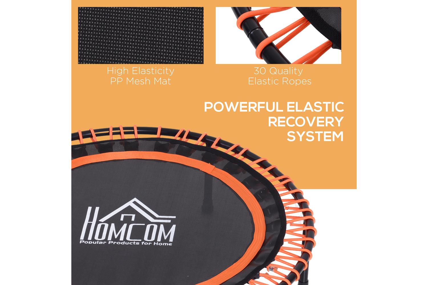 Homcom A93-038 Mini Trampoline | Black/Orange-4