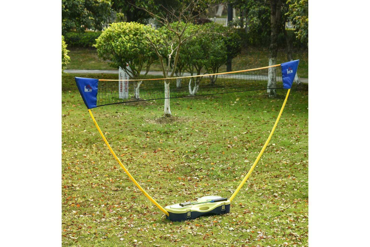 Homcom A95-006 Plastic Portable Badminton Net | Blue/Yellow