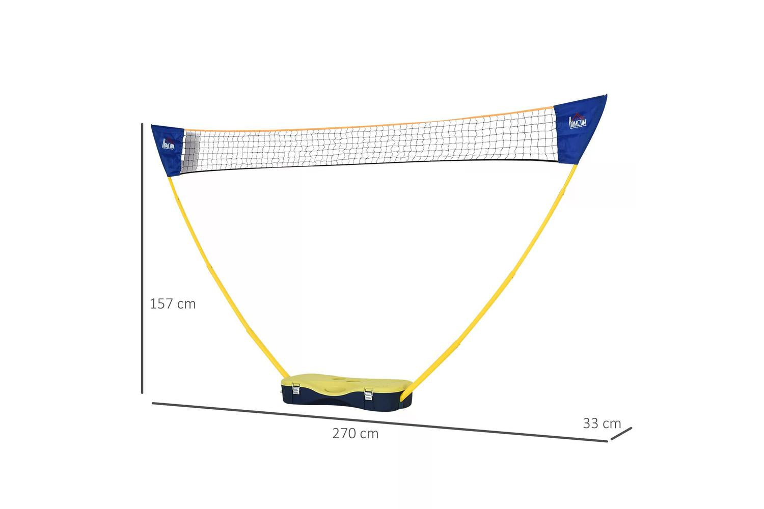 Homcom A95-006 Plastic Portable Badminton Net | Blue/Yellow-2
