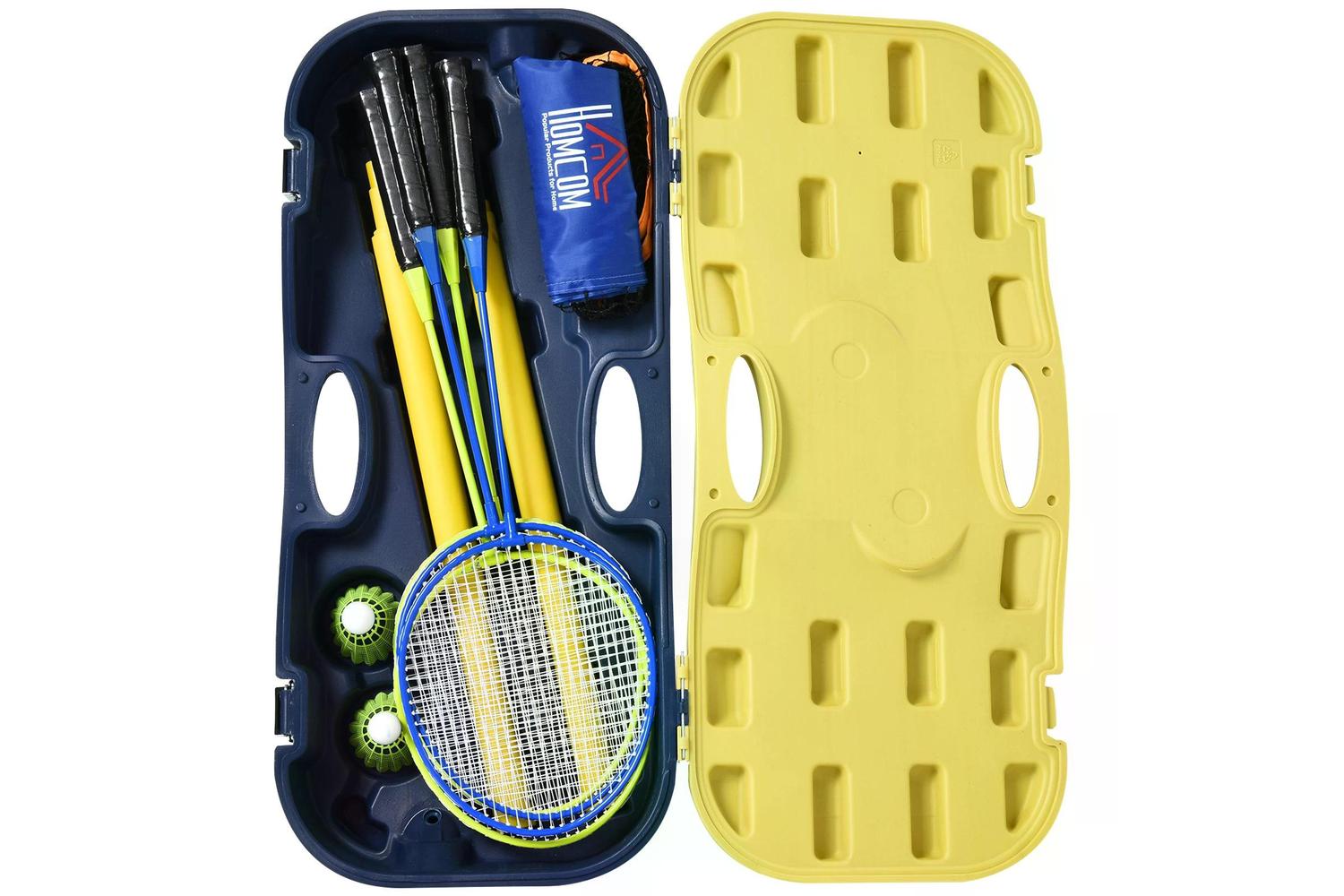 Homcom A95-006 Plastic Portable Badminton Net | Blue/Yellow-7