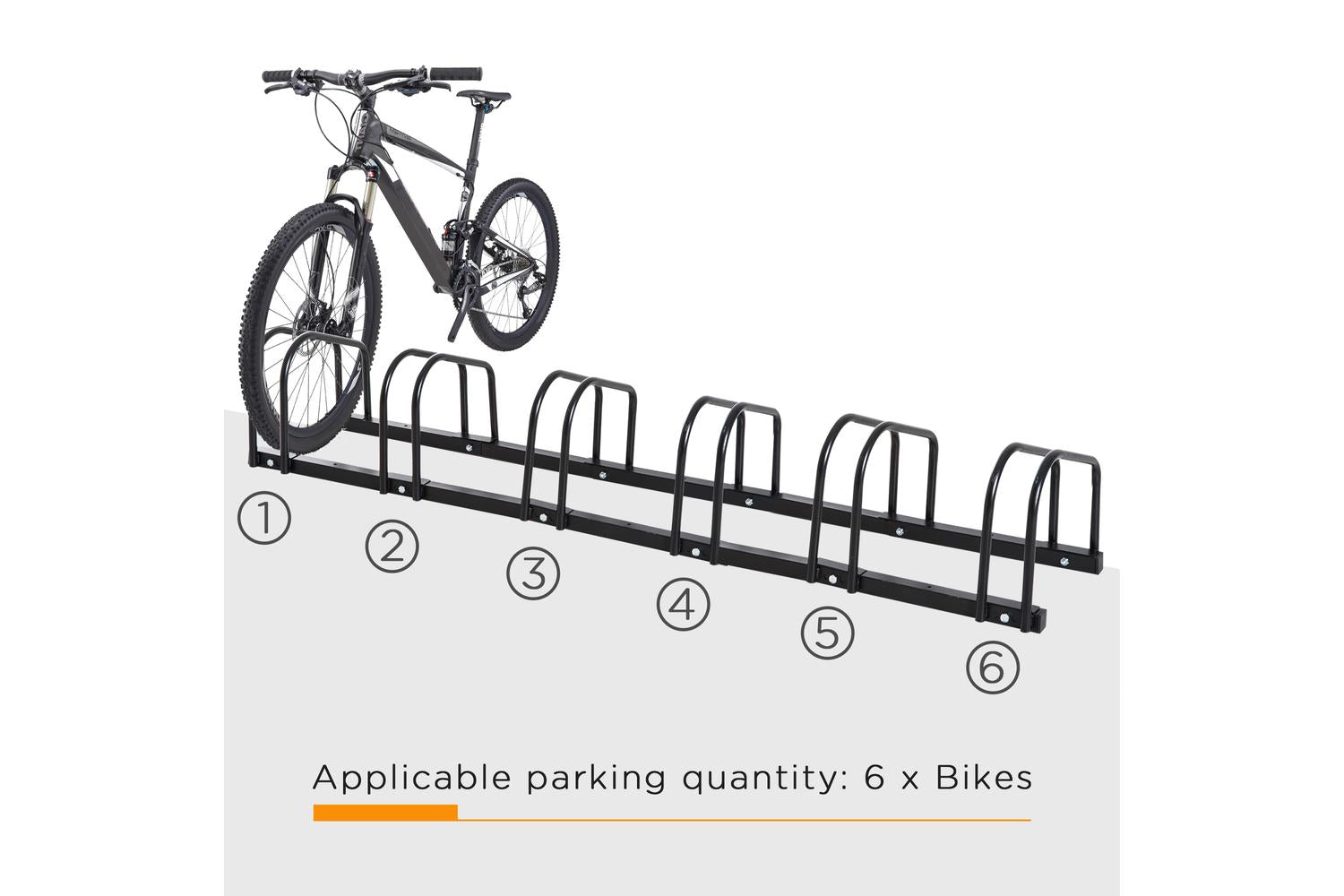 Homcom AA0-026BK 6 Stationary Bike Stand | Black-3