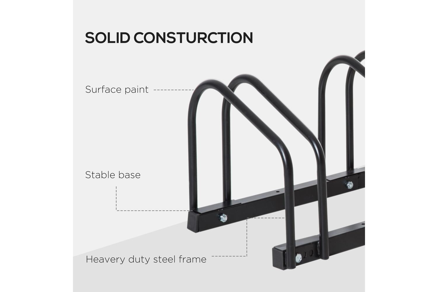 Homcom AA0-026BK 6 Stationary Bike Stand | Black-7