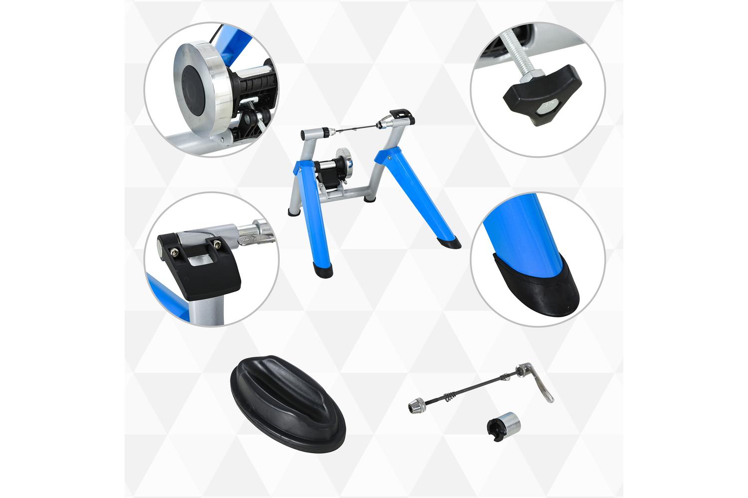 Homcom AA0-066 Indoor Stationary Bike Trainer | Blue-3