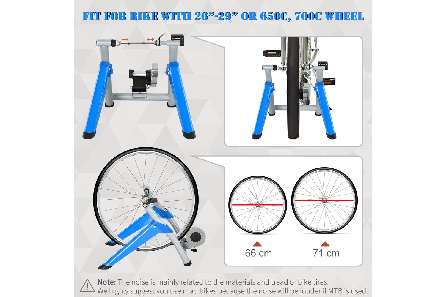 Homcom AA0-066 Indoor Stationary Bike Trainer | Blue-4