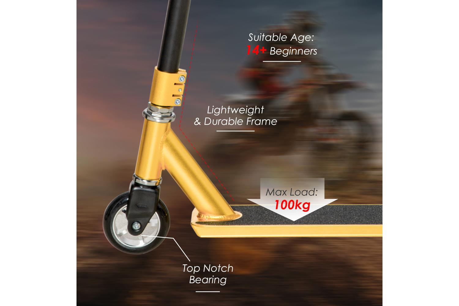 Homcom AA1-091 Stunt Scooter | Gold Tone-3
