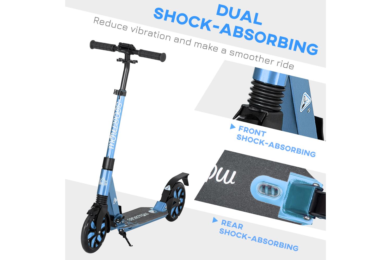 Homcom AA1-103V00BU Adult Kick Scooter | Blue-5