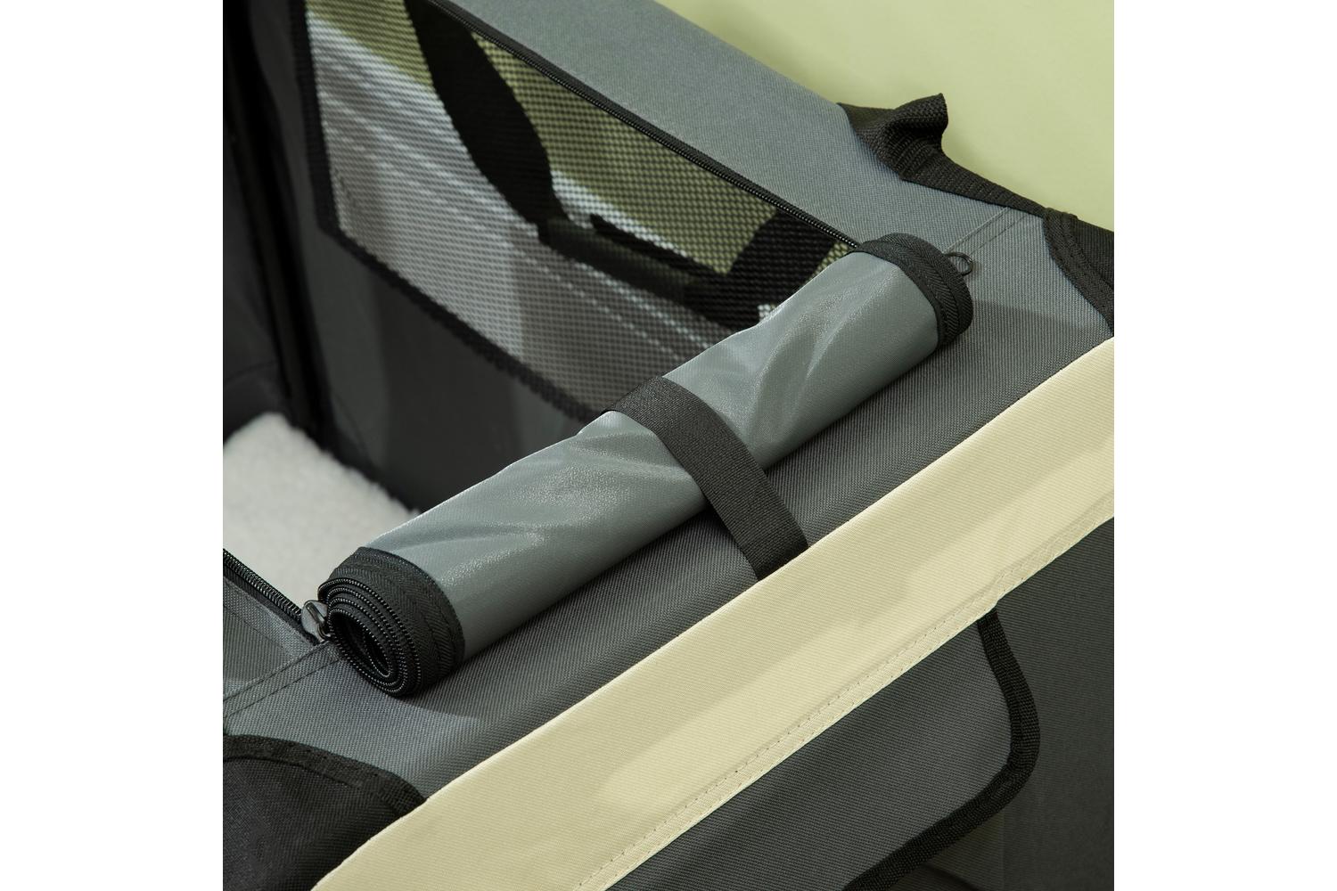 PawHut D00-153V03GY Medium Dog Travel Carrier | Grey | Large-9