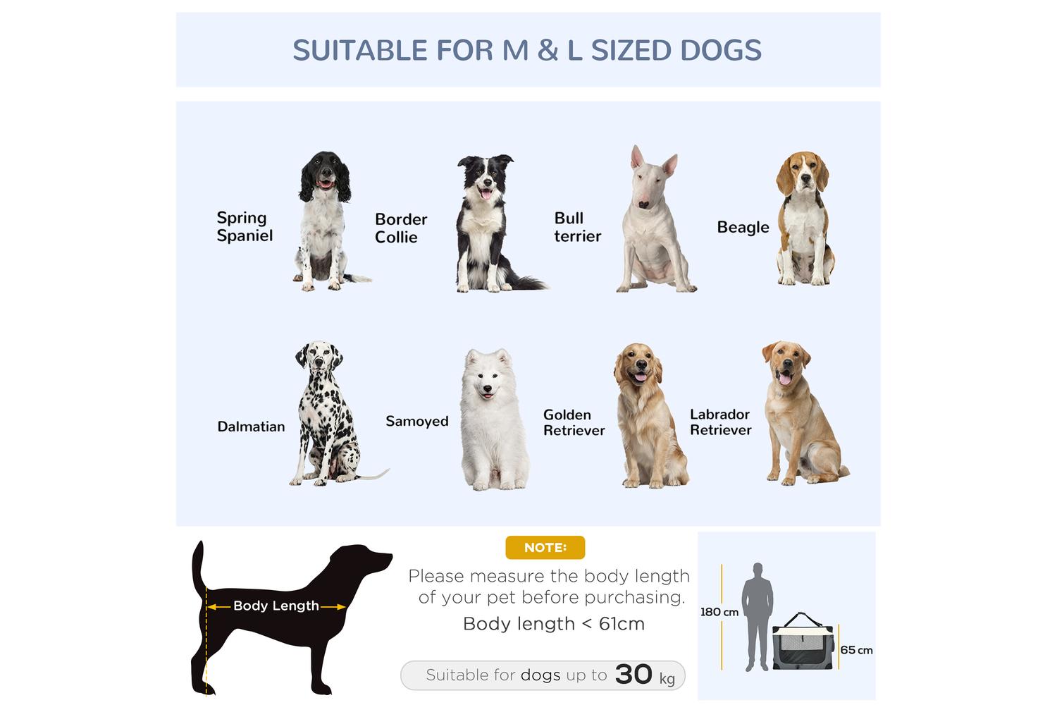 PawHut D00-153V04GY Medium Dog Travel Carrier | Grey | Extra Large-4