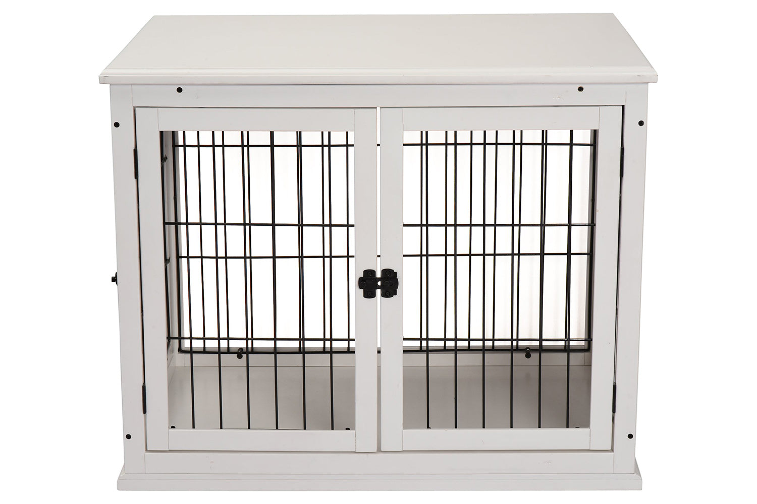 PawHut D02-040WT 3-Door Small Indoor Pet Cage | White