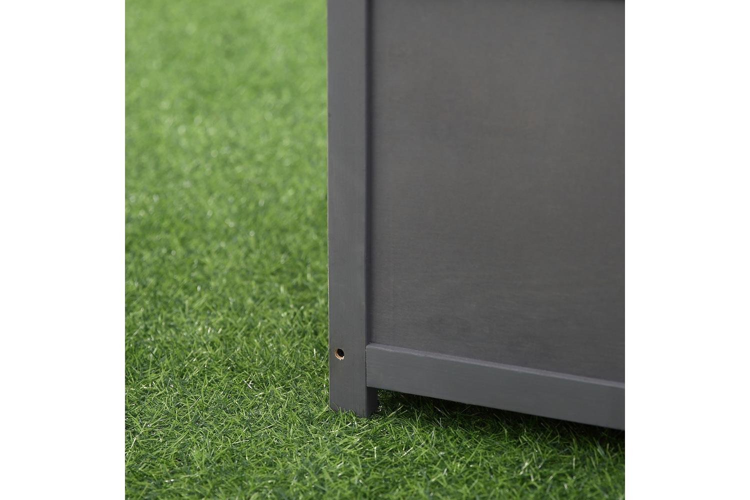 PawHut D02-041 Wood Furniture Style Dog Crate | Grey-9