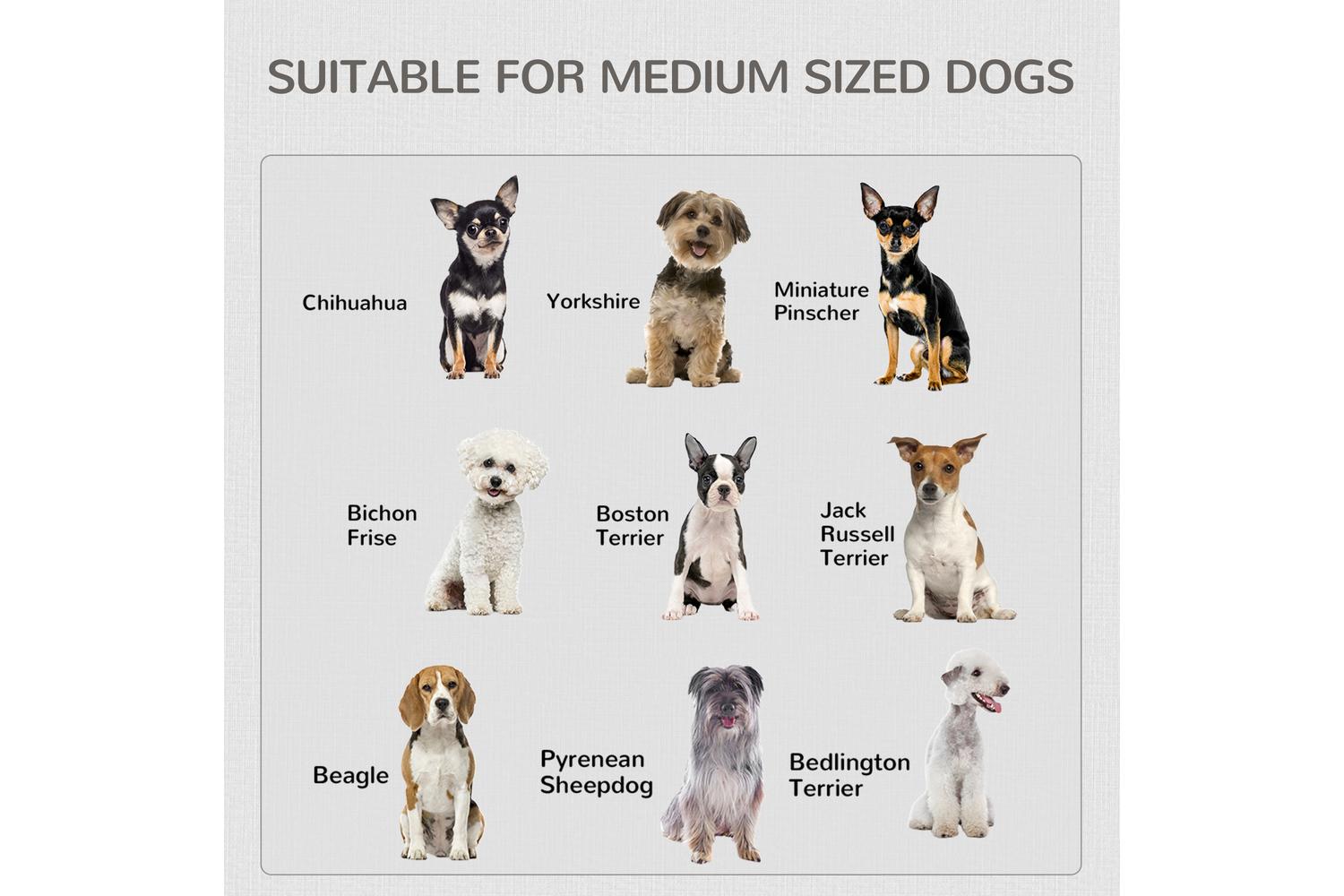 PawHut D02-082WT Two-In-One Dog Cage for Medium Dogs | White-6