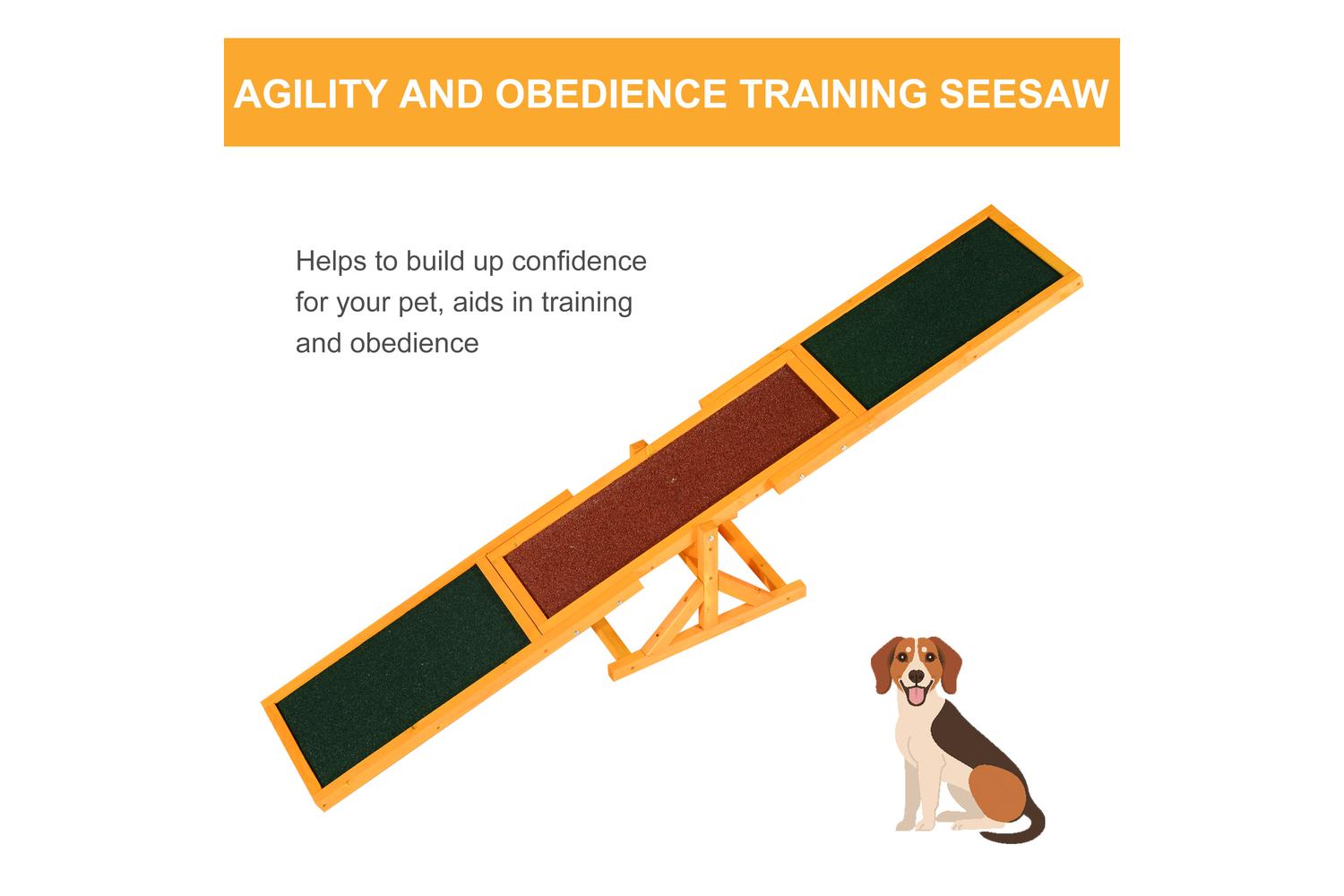 PawHut D03-001 Pet Obedience Training Seesaw for Dog Agility-4
