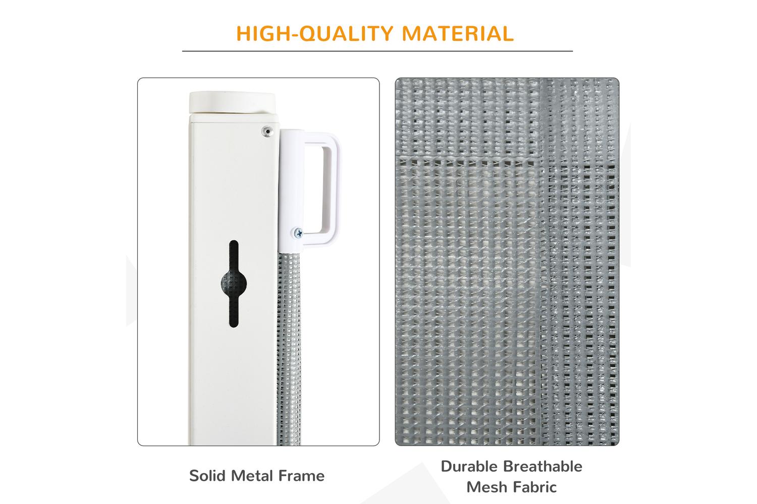 Pawhut D06-071V01 Dog Retractable Safety Gate | Grey-5